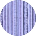 thumbnail image 1 of Ahgly Company Machine Washable Indoor Round Abstract Blue Modern Area Rugs, 7' Round, 1 of 4