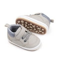 thumbnail image 6 of Quealent Baby Boys Girls High Top Ankle PU Leather Sneakers Soft Rubber Sole Moccasins Oxford Loafers Anti-Slip Toddler Wedding Uniform Dress Shoes Gray for Size 12=2, 6 of 7