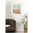 thumbnail image 2 of Kate and Laurel Framed Wall Art Print 'Landscape 03 Beach' by Annie Quigley, 22 x 26, Woodgrain Stripe Blonde Frame, Coastal, Beach Art for Wall Decor, 2 of 8