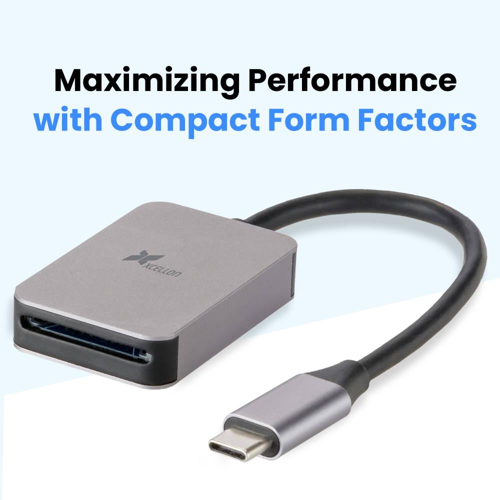 USB-C SD Card Reader – UHS-II Compatible, 7.9" Integrated USB-C Cable, High-Speed Data Transfer for SD/SDHC/SDXC Cards, Compatible with Tablets/Laptop/Smartphones by Xcellon