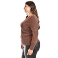 thumbnail image 2 of Blusa con patron geometrico Roman Fashion /Tallas Extras, 5109 (Cobre) dorado 38, 2 of 7