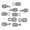 Silver, variant on 10 Pairs Retro Metal Buckles Buttons for Clothing Cheongsam Gown Shawl Clasps Costume DIY Sewing Accessories