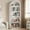 White, variant on Roromall Arched Bookshelf 71.65" Tall Bookcase Farmhouse Cabinet with Shelves Wooden Bookshelves for Home Office, Living Room