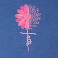 thumbnail image 5 of Wild Bobby, Faith Pink Ribbon Sunflower, Breast Cancer Awareness, Men Premium Tri Blend Tee, Vintage Royal, X-Large, 5 of 5