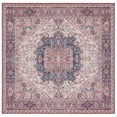 thumbnail image 3 of SAFAVIEH Tucson Jayma Traditional Machine Washable Area Rug, 6' x 6' Square, Beige/Pink, 3 of 15