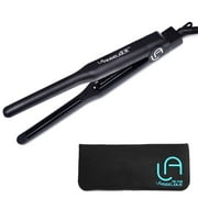 Le Angelique HummingBird 1/4 Inch Thin Flat Iron for Short Hair & Edge Control - Tiny Mini Hair Straightener - 450F Tourmaline & Ceramic Small Pencil Plates   Heat Resistant Travel Pouch/Mat Included