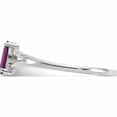 thumbnail image 4 of 10K White Gold Polished Geniune Rhodolite Garnet Birthstone Ring (Size 6) Made In United States 10xbr195, 4 of 6