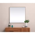 thumbnail image 4 of Metal Frame Square Mirror 42 inch in Brass, 4 of 4