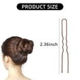 thumbnail image 4 of Hair Fork Clip Hair Side Combs Hair Pins for Updo Bun, 6 Pcs U Shaped Teeth Hair Sticks Forks Combs for Updo Vintage Hair Styling Tool Hair Accessories for Women Girls, 4 of 4