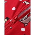 thumbnail image 4 of Pyjama Femme Imprimé de Noël Combinaison à Capuche en Flanelle avec Fermeture Éclair, 4 of 5