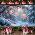 thumbnail image 5 of Snowflake Design Snowflake Banner Lighted Christmas Banner White Theme Winter Holiday Banner for Winter Party Christmas Decoration Holiday Celebration, 5 of 9