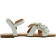 thumbnail image 2 of Yokids Cindee-73 Little Girls Flat Sandals with Front Flower Design, 2 of 4