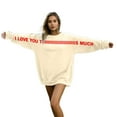thumbnail image 3 of FUZHIQ I Love You This Much Couple Matching Pullover Sweatshirts Hug Fit Unisex Oversized Casual Crewneck Sweatshirt Cozy Hug-Worthy Tops for Couples, 3 of 7