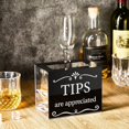 thumbnail image 4 of Vesici 2 Pcs Acrylic Tips Jar Donation Tip Box Collection Tip Bucket Money Storage Container Suggestion Box Plastic Raffle Ballot Lottery Box for Bartender Bars Restaurants Musicians Driver Coin, 4 of 7