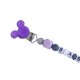thumbnail image 3 of Soother Soporter Pacificador Soporte Clip Silicone Candy Color Star Chain () Purple, 3 of 9