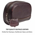 thumbnail image 2 of Deluxe Leather Small Toiletry Bag (Dopp Kit) from Parker Safety Razor, 2 of 5