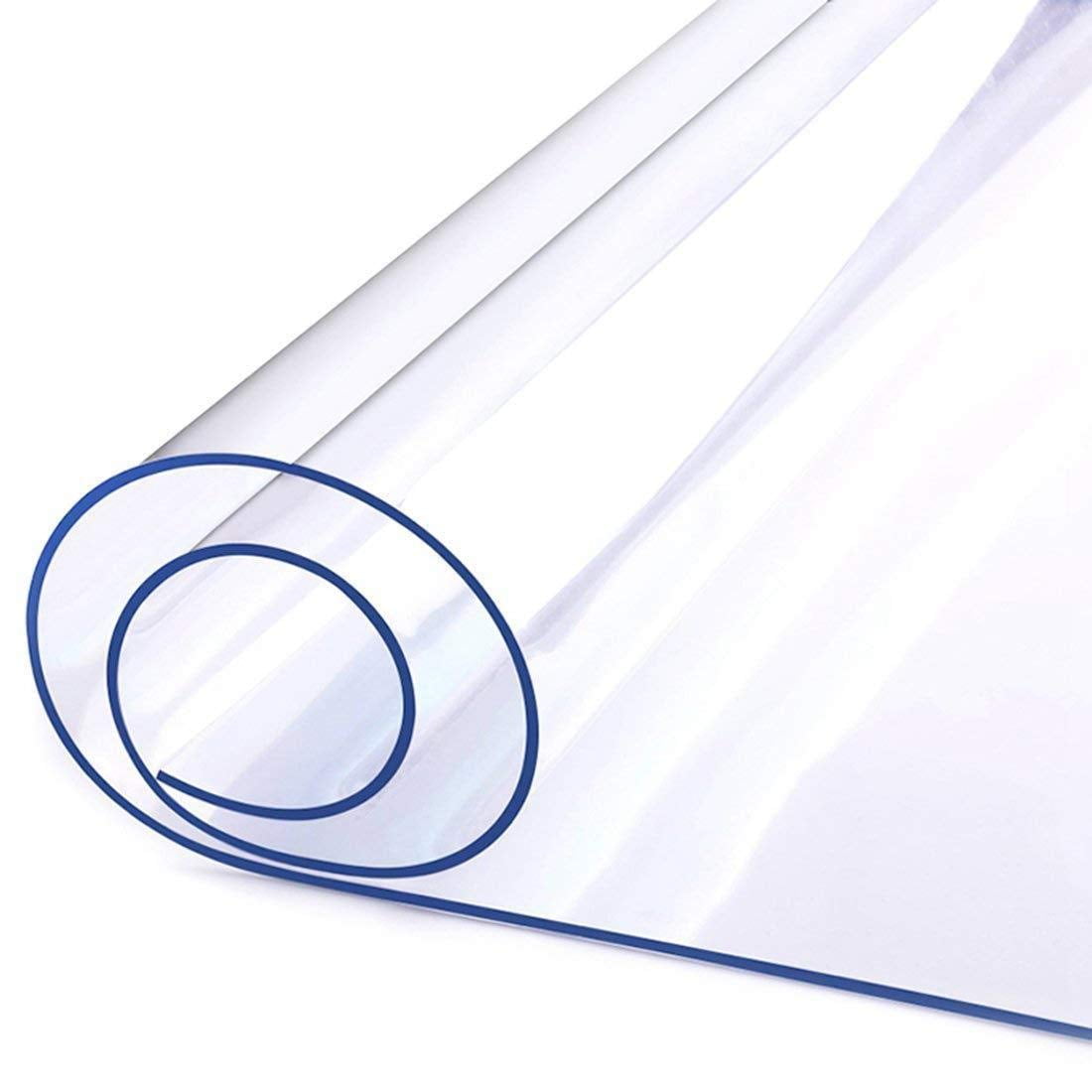 24 x 36 Inches, 1.5mm Eralove Rectangle 1.5mm & 2mm Thick Crystal Clear Table Top Protector Plastic Transparent PVC Tablecloth Kitchen Dining Room Wood Furniture Protective Cover 
