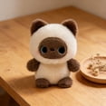 thumbnail image 4 of Cute Soft Plush Companion Doll, 3D Fluffy Plush Exquisite Embroidered Mini Figurine, Desktop Claw Machine Doll for Home Office Desk Shelf Car Dashboard Tabletop Ambiance Decor, C, 4 of 5