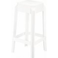 thumbnail image 1 of Compamia Tabouret de Comptoir de Patio en Polycarbonate 26 Pouces Blanc Brillant, 1 of 4