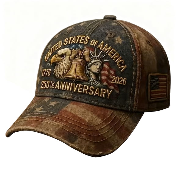 250th Anniversary USA Baseball Hat Eagle 250 Year American Anniversary Cap Patriotic Marine Veterans Hat