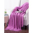 thumbnail image 3 of HOME SOFT THINGS COBIJA TEJIDA REVERSIBLE MANTA LIGERA SÚPER SUAVE Y ACOGEDORA - VIOLETA - 127X152.4CM, 3 of 5