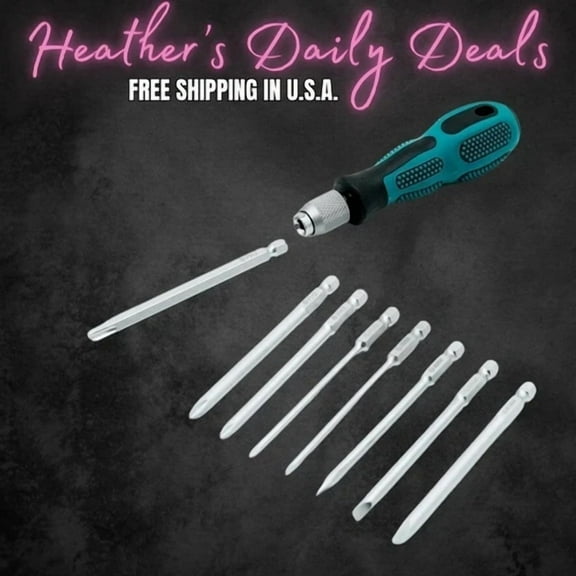 8 In 1 Electric Scooter Screw Driver Set Tool Kit Case Magnetic Slotted Bit Bike