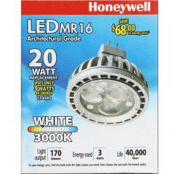 Replacement Bulb DELMR16 LED 3.5 Watt Dimmable Honeywell HWL1MR164301B