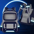 thumbnail image 6 of Large Capacity Nylon Backpack with Reflective Strips, Ergonomic Breathable Multi Compartment Daypack for School Travel Daily Use, 6 of 6