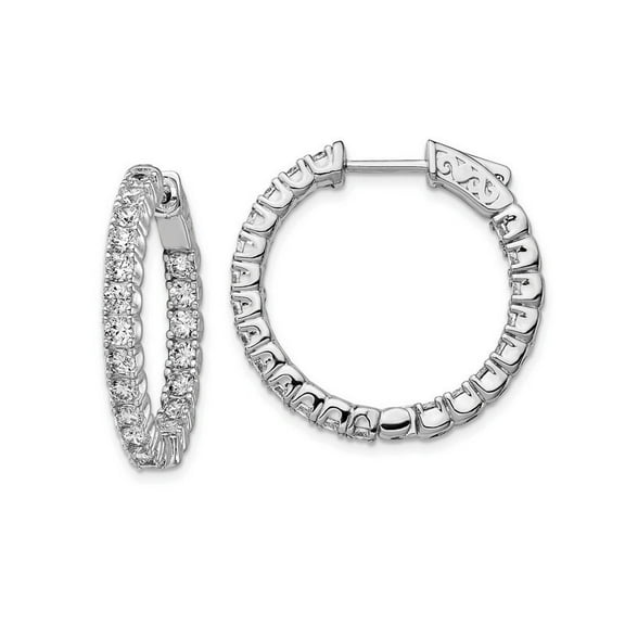 2.20Ct Brilliant Cut VVS1/D Diamond Huggie Hoop Wedding Earrings 14k White Gold Over