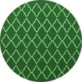 thumbnail image 1 of Ahgly Company Indoor Round Trellis Emerald Green Modern Area Rugs, 3' Round, 1 of 4