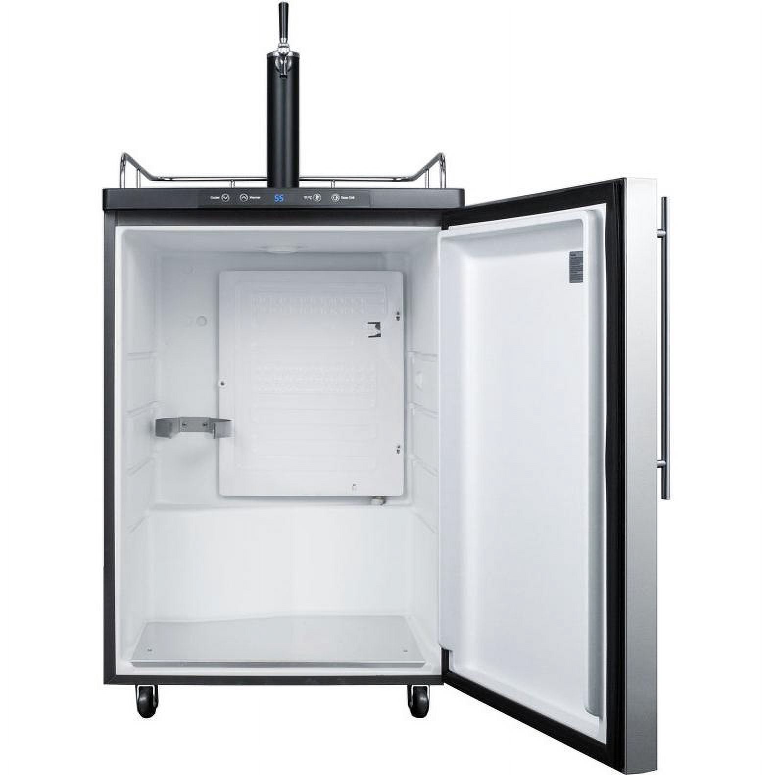 Summit 24-Inch 5.6 Cu. Ft. Freestanding Single Tap Beer Dispenser / Kegerator With Professional Handle