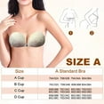 thumbnail image 2 of Un par de pegatinas de encaje en el pecho de concha en tono de piel, vestido de novia femenino, pegatinas de sujetador de silicona con correa trasera invisible, 2 of 5