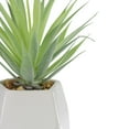 thumbnail image 4 of Northlight Artificial Sword Grass in a White Geometric Ceramic Pot - 7.5", 4 of 5