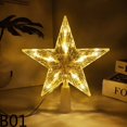 thumbnail image 3 of 1 lámpara LED de estrella brillante para la parte superior del árbol de Navidad de 16/20 cm, decoración para el árbol de Navidad, suministros para fiestas de Navidad en el hogar, Navidad Noel 2023, 3 of 5