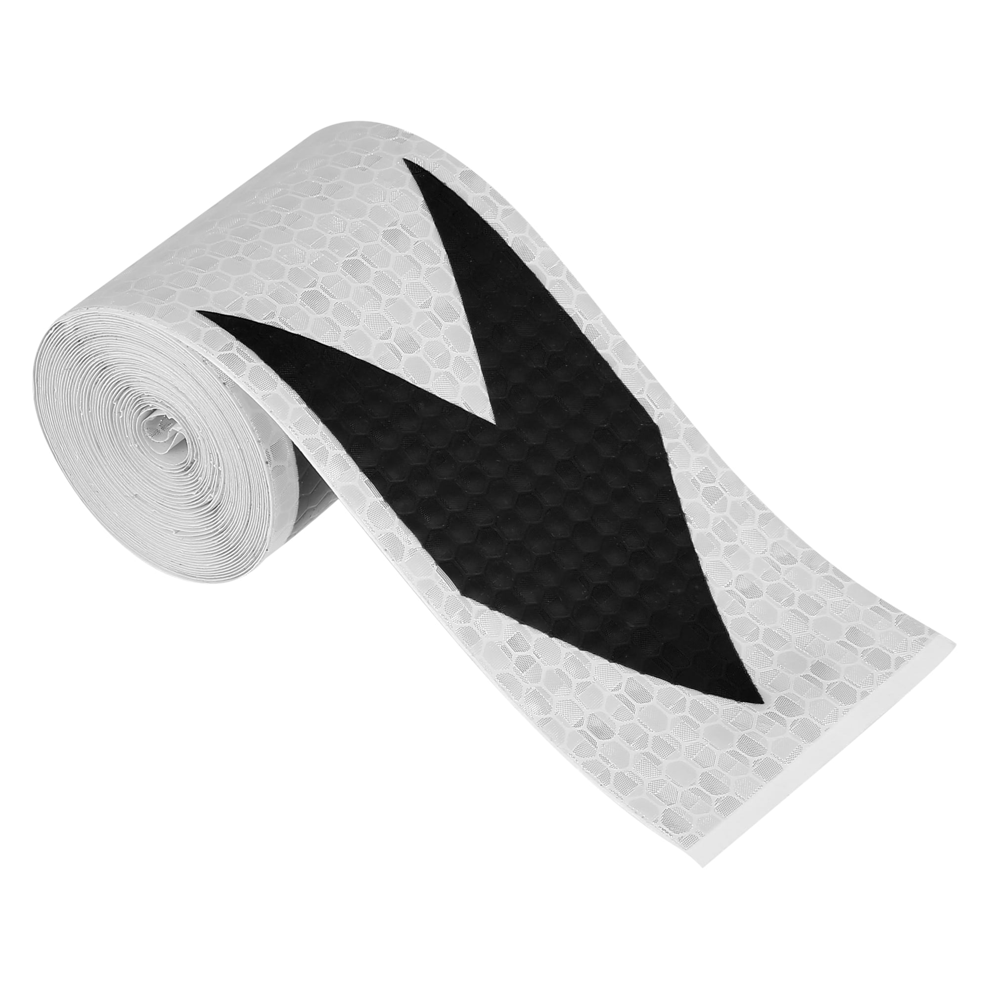 1pcs Black White Reflective Safety Tape Adhesive Signs for Trailer Cars Auto Trucks Trailer Outdoor