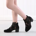 thumbnail image 4 of nuevos zapatos de baile latino de malla para mujer, zapatos de salón de Salsa negros, sandalias para fiesta de boda, zapatos de baile para mujer, 4 of 5