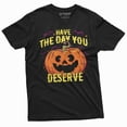 thumbnail image 3 of Funny Halloween Shirt Have The Day You Deserve Shirt Halloween Pumpkin Tee Scary Pumpkin Shirt (X-Large Grey), 3 of 7