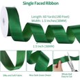 Dark Green Ribbon 60 Yards 1 1/2 Inch Emerald Green Satin Ribbon ...