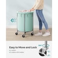 thumbnail image 4 of Cesta de lavandería SONGMICS Rolling 110 L con marco de acero, color verde menta, 4 of 7