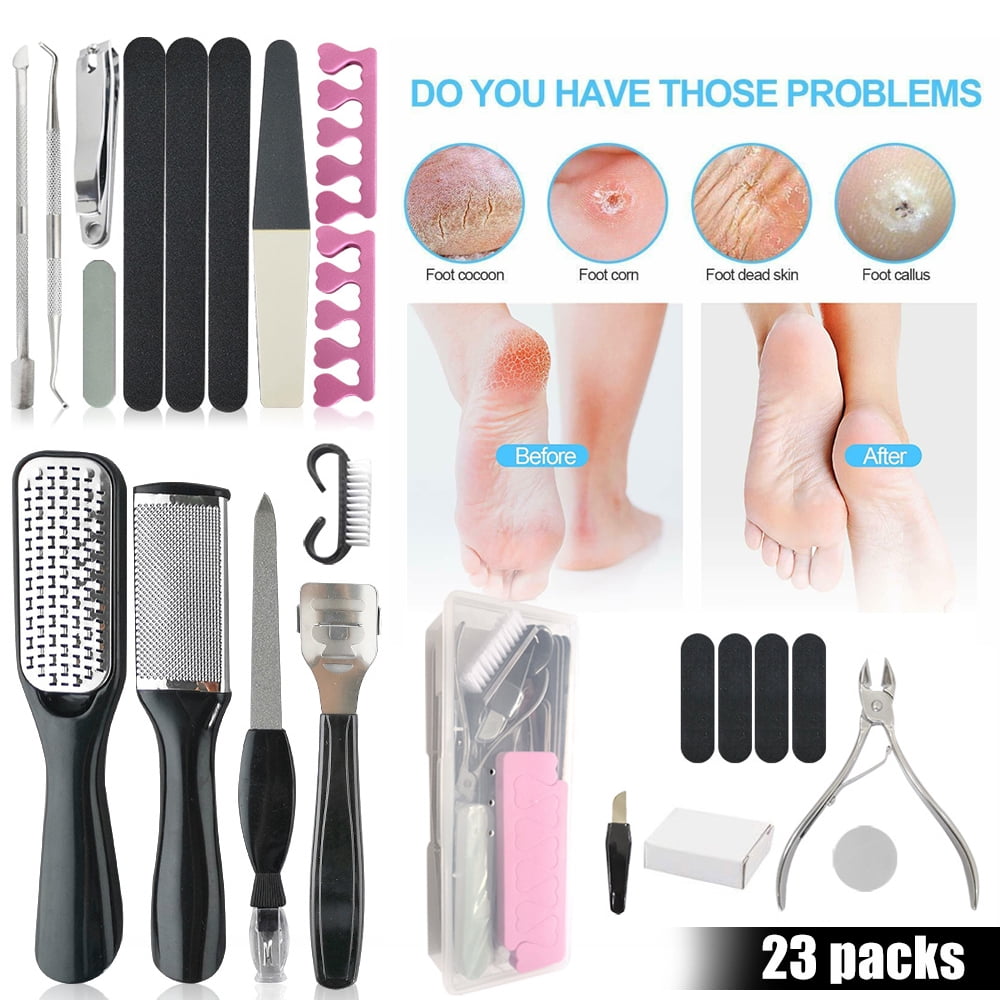 Pedicure Kits - Callus Remover for Feet, 23 in 1 Professional Manicure Set  Pedicure Tools Stainless Steel Foot Care, Foot File Foot Rasp Dead Skin for  Women Men Home Foot Spa Kit, Blue23