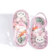 thumbnail image 5 of Ruyang Toddler Girls Jelly Sandals Cute Closed Toe Sandals Water-Resistant Beach Flat Sandal Non-Slip Bunny Shoes, 5 of 5