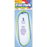 Fun Pack Easy Clasp Rubber Necklaces 16" 3/Pkg-Yellow, Green & Blue, Pk 6