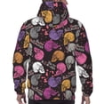 thumbnail image 7 of Kdxio Halloween Skeleton Print Mens Casual Hooded Collar Drawstring Hoodies Pullover Sweatshirts Casual Long Sleeve Shirts-XX-Large, 7 of 7