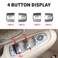 thumbnail image 3 of Riwcyla Window Switch Button Covers Replacement For Mercedes Benz C GLC Class W205 W213 2015,2023,W253 GLC Class 2016,2022, Window Control Power Push Button Cover, 3 of 6