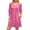 Z02#Hot Pink, variant on Fesfesfes Womens Dress Floral Print V Neck Spring Dress Loose Casual Short Sleeve Dress Women Swing Short Dress