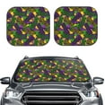 thumbnail image 2 of Windshield Sun Shade, Mardi Gras7 Foldable Car Sun Shade Windshield For Front, 2 Pieces, 2 of 4