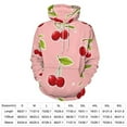 thumbnail image 2 of Cherry Print Pink Background Men's Women Vintage 3D Hooded Sweatshirt - All-Season Loose Fit Streetwear, 2 of 6