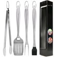 thumbnail image 3 of BBQ Tools Grill Tools Set with Grill Tongs, Spatula, Forks, Brush - Stainless Steel Grill Kit Grilling Utensils Set - Perfect BBQ Grill Accessories for Outdoor - Gifts for Dad - 4 PCS$$Garden &, 3 of 9