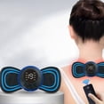 thumbnail image 5 of Mini Neck And Cervical Vertebra Massager, Portable Mat For Back And Shoulder Massage, 8 Speed 19 Power Adjustable Relief For Arms, Neck, Shoulders, Back Waist Remote control+host+5 patches English pa, 5 of 5