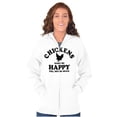 thumbnail image 3 of Chickens Make Me Happy Funny Country Zip Up Hoodie Men's Women's Brisco Brands M, 3 of 6
